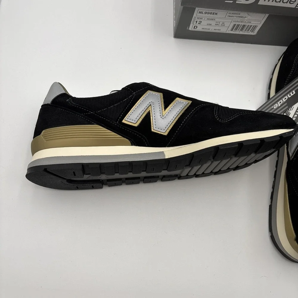 New Balance 996 Running Shoes 30TH Anniversary Black Gold Gray Men 12 NEW W/ BOX